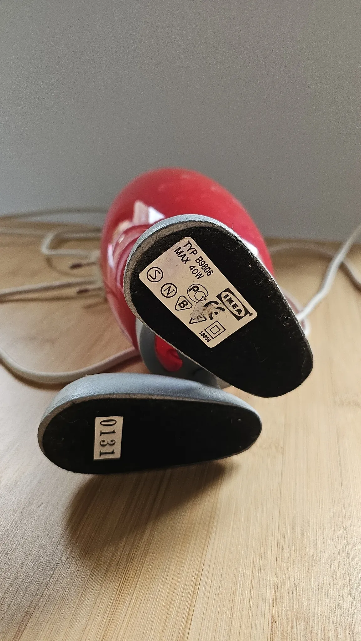 "Fjorton" red lamp by Tatsuo Konno for IKEA – Vintage 1990