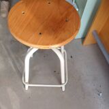 Vintage adjustable stool with screws