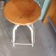 Vintage adjustable stool with screws