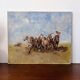 Huile sur toile "Les chevaux sauvages"