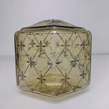 Suspension art deco in coloured glass