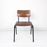 Chaise vintage Pagholz Ahrend Cirkel années 60 assise chêne piètement métal