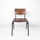 Chaise vintage Pagholz Ahrend Cirkel années 60 assise chêne piètement métal