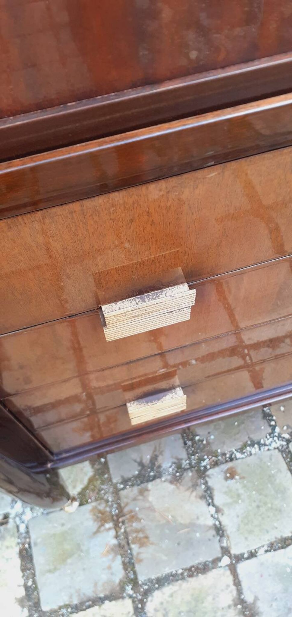 Secrétaire vintage année 60 en acajou marque Mobilor