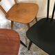 Set of 4 mismatched vintage chairs compass feet