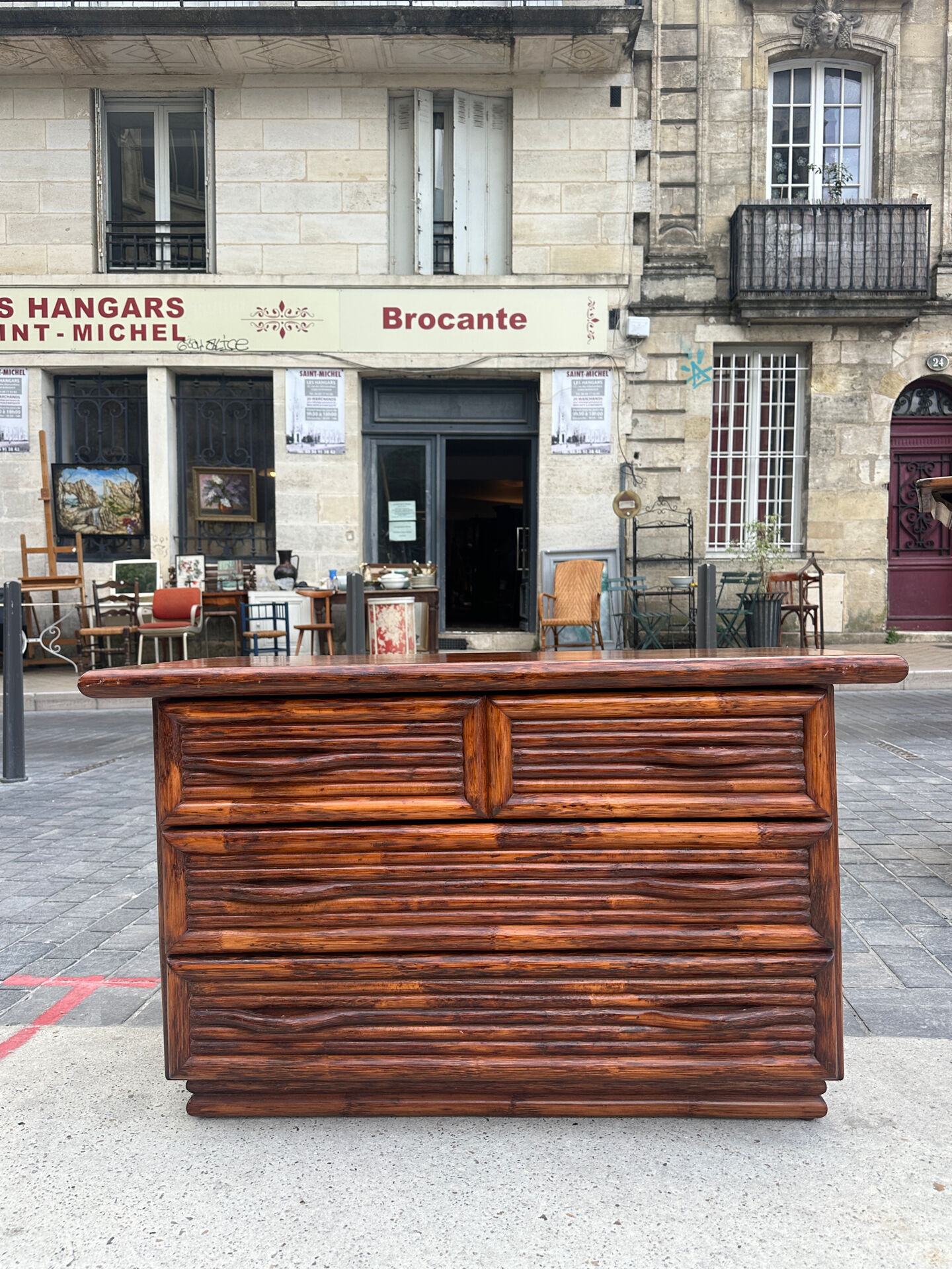 Commode en rotin Maugrion pour Rochebobois