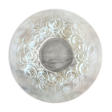 Frosted glass dish or plate signed Verlys France