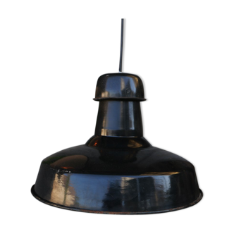 blind day emaillee black industrial lamp