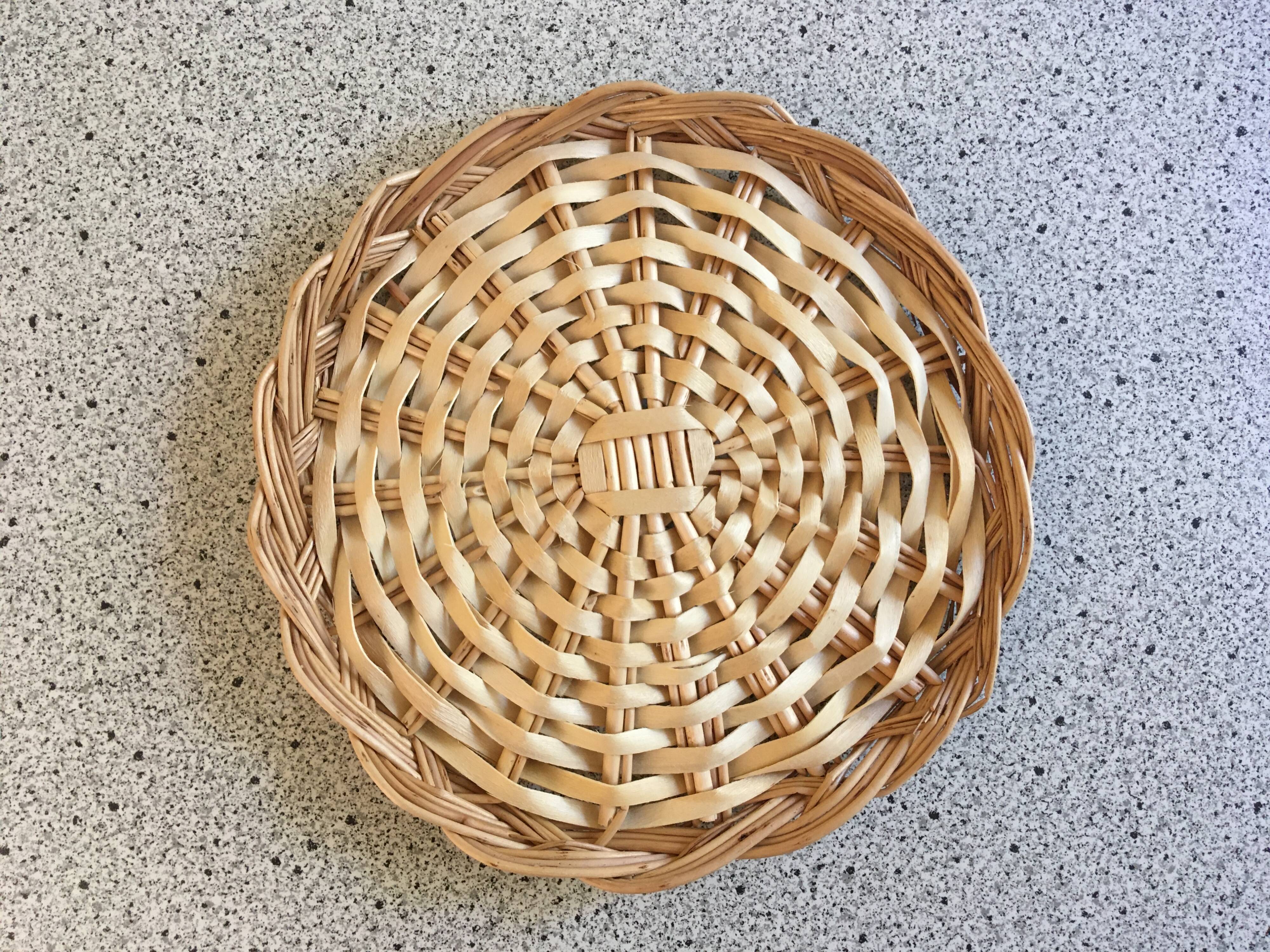 Cheese platter or vintage wicker cake dish