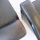 Howard Keith pair of black leather armchairs for HK Furniture