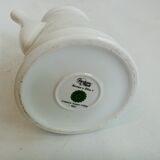 Bench coffee maker in fine porcelain gray border