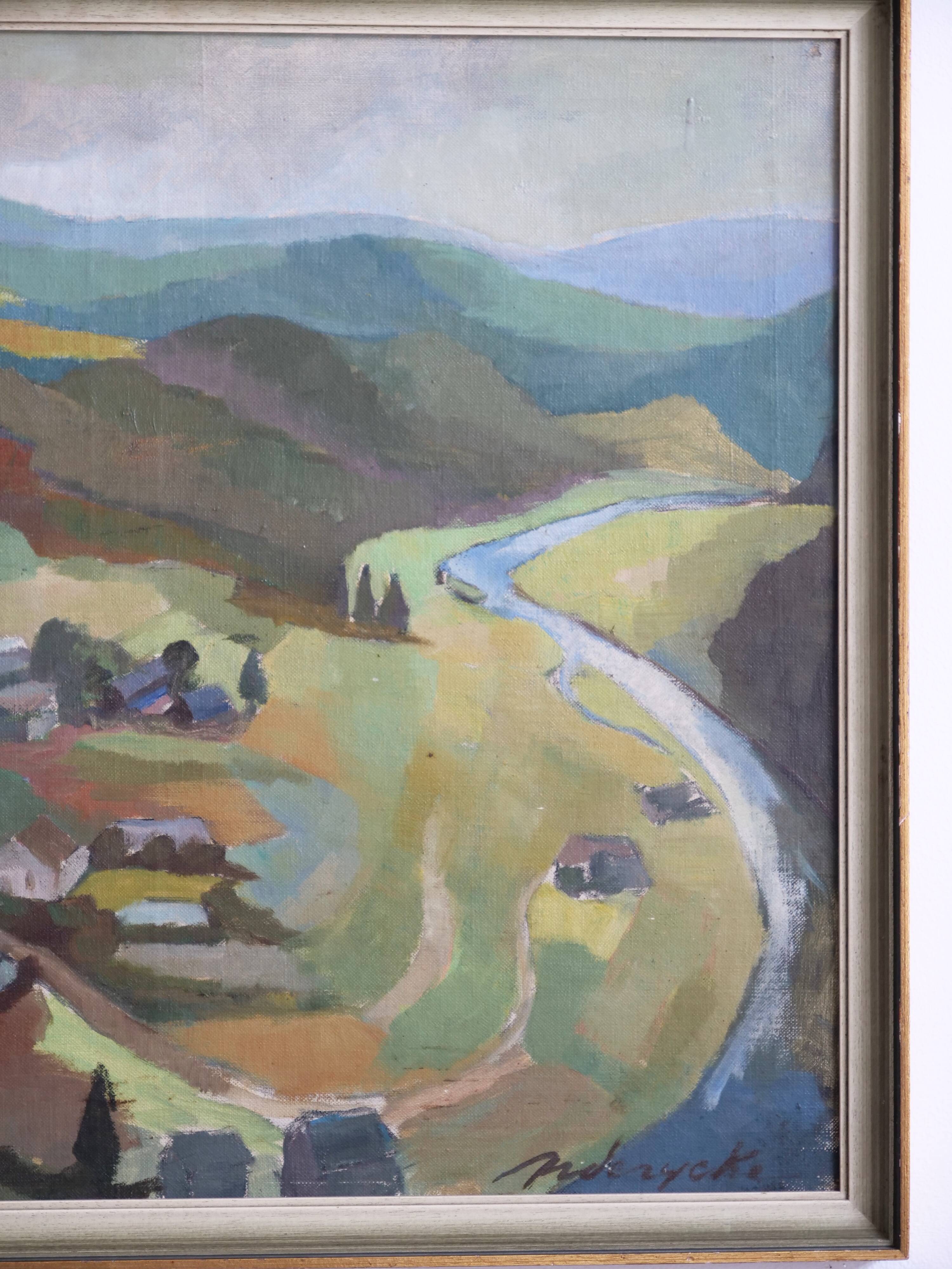 Landscape painting valley
