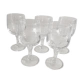 Old crystal foot glasses