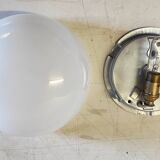 20cm opaline globe ceiling or wall light - mid-20th century