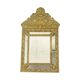 Antique Cushion Mirror Repousse Mirror Facet France 19th Century