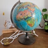 Illuminated terrestrial globe Scan-Globe Havdrup 1977