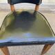 Vintage Art Deco Chair / 1950s – Wood & Black Faux Leather