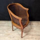 Louis XVI style office chair, fully caned