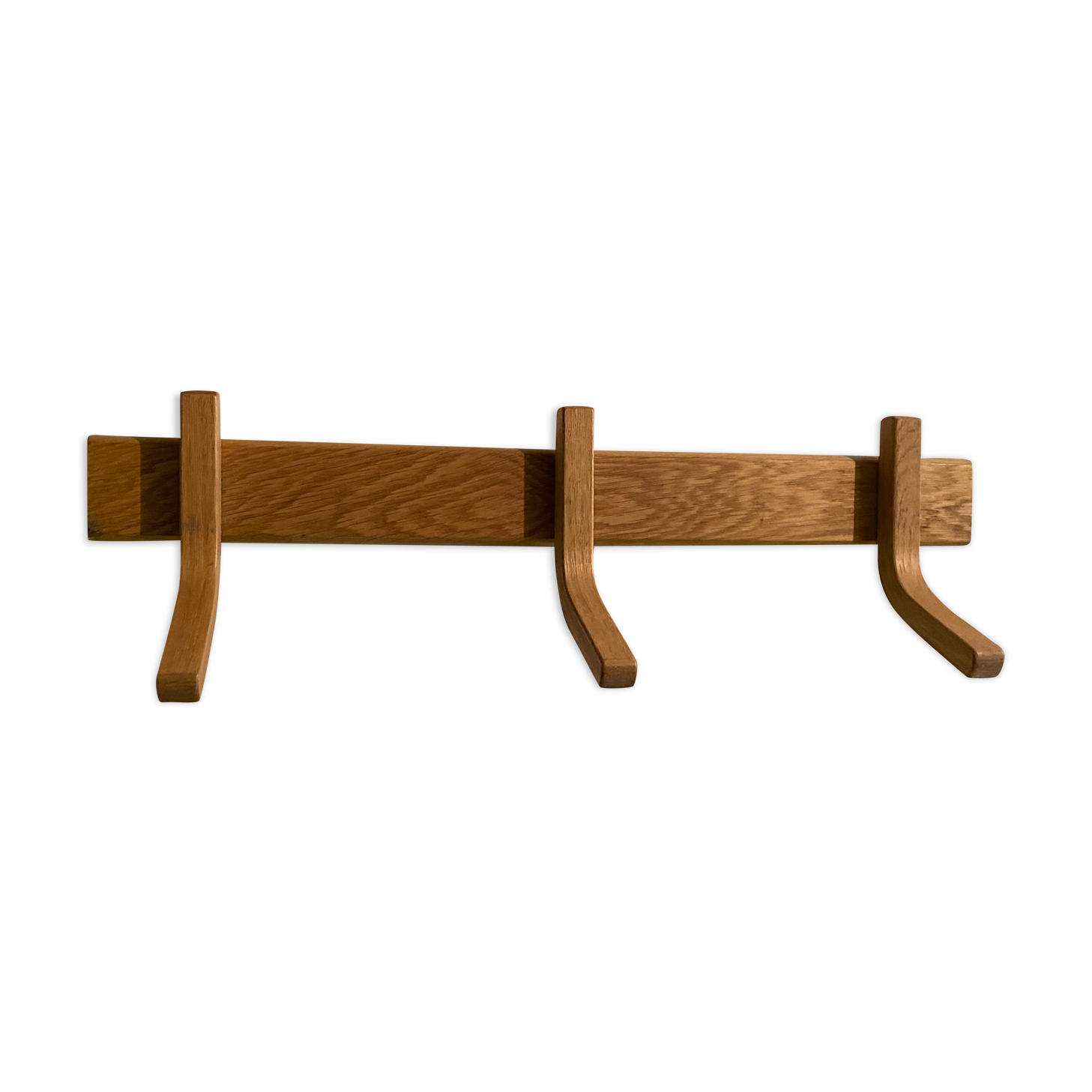 Wooden wall coat rack