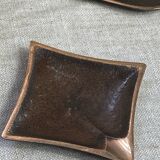 Bronze spade and diamond ashtrays