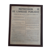 Affiche repression de l'ivresse