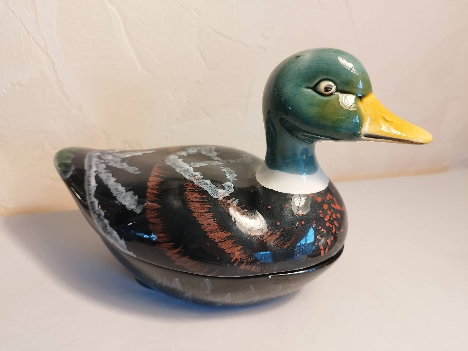 Ceramic duck emptier by Michel Caugant