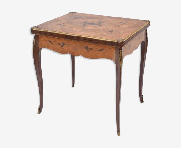 Table à jeux en marqueterie