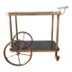 Vintage bar cart rolling serving trolley