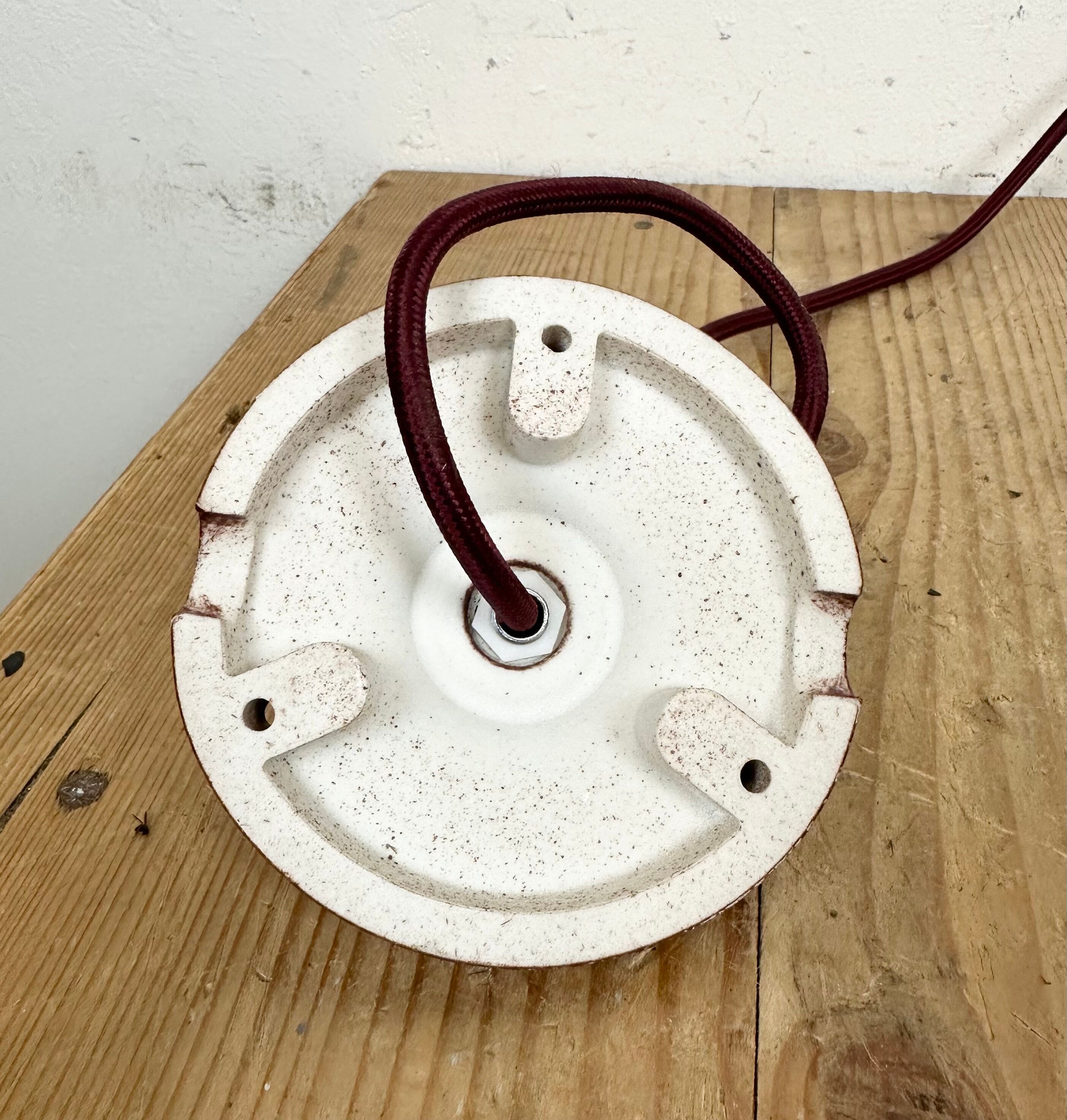 Industrial Factory Green Enamel Ceiling Lamp , 1960s