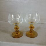 2 antique wine glasses