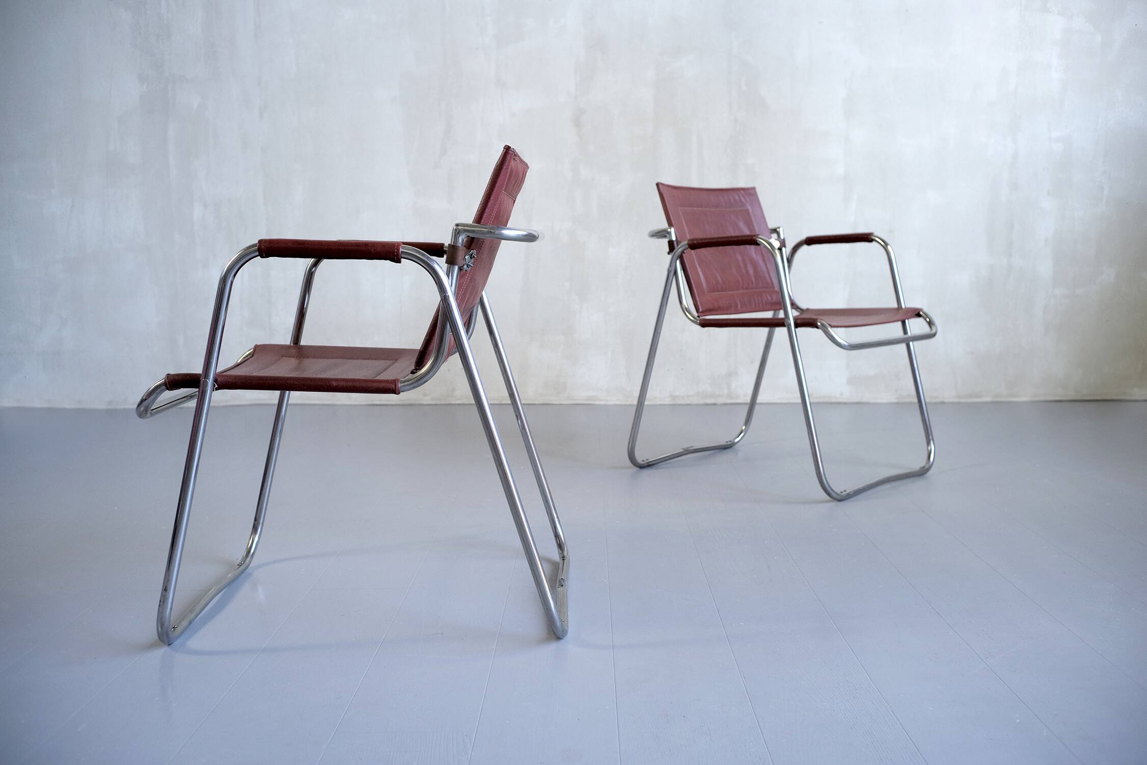 Paire de fauteuils Tubauto Jacques Hitier/Tubauto France 1950