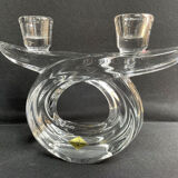 Vannes le Châtel - Candle holders with 2 lights (2) - Cristal