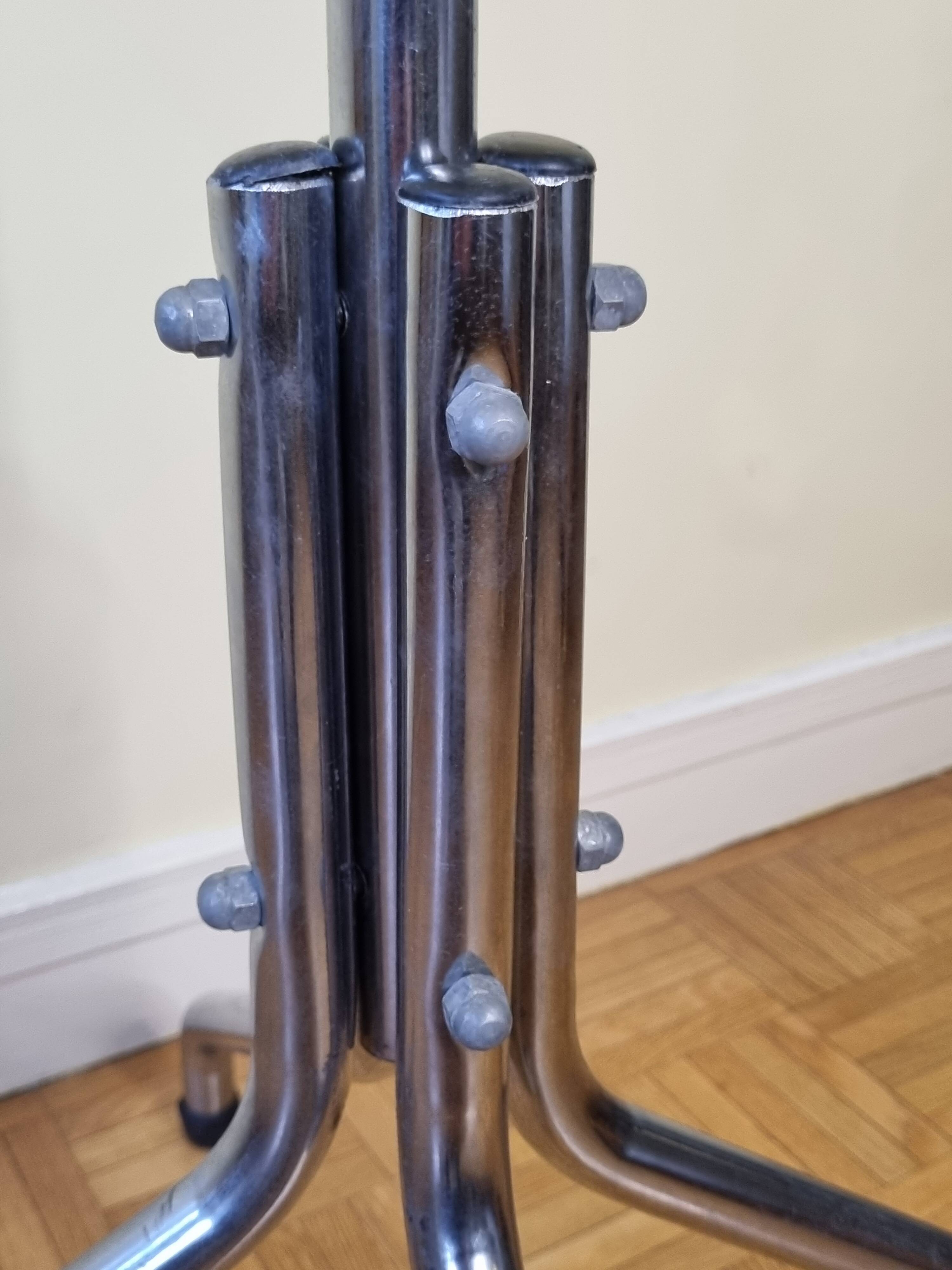 Vintage chrome metal coat rack, 1970s