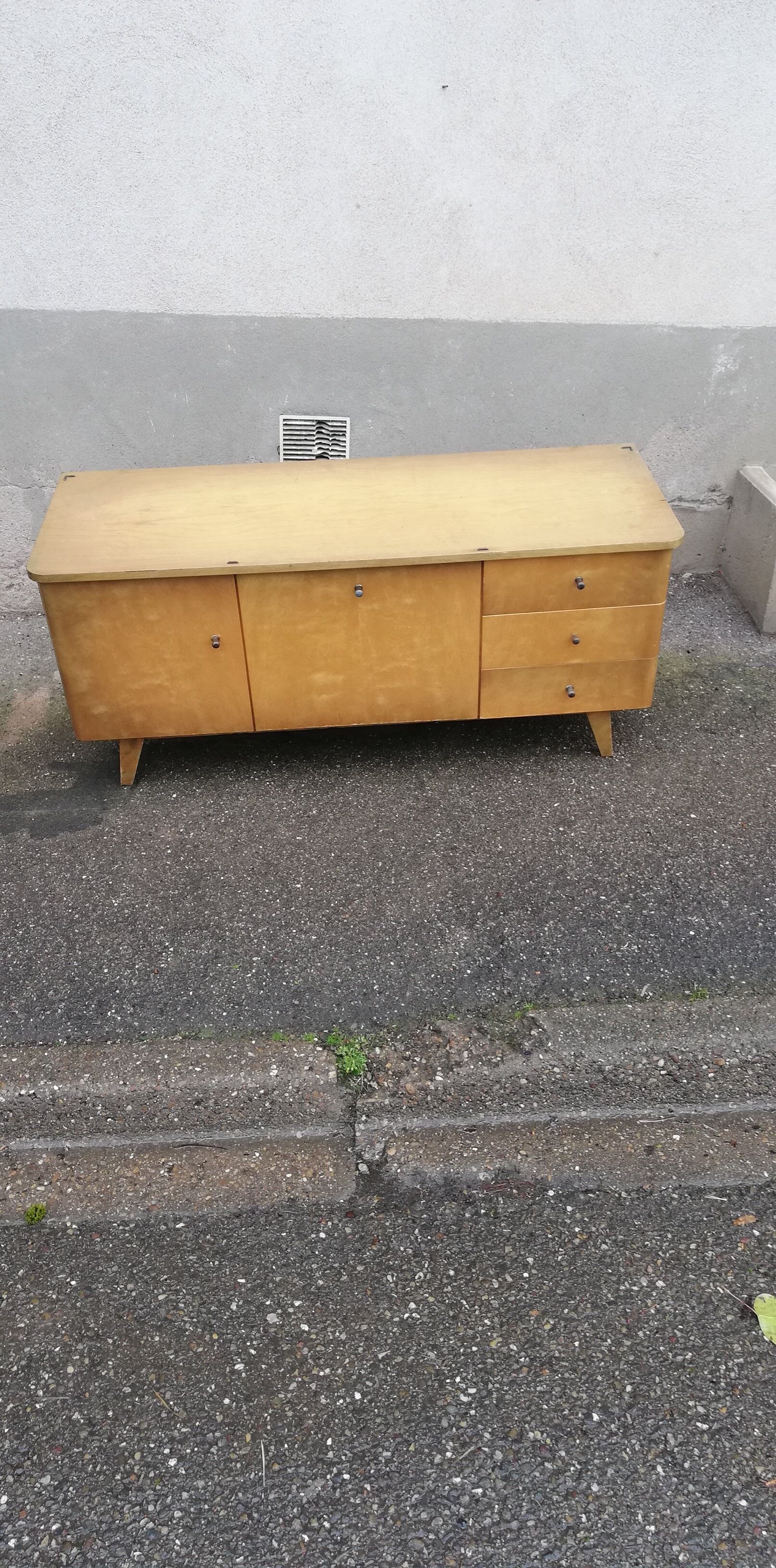 Vintage enfilade 3 drawers 1 door 1 flap