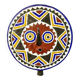 Polychrome tribal mask Ø40cm — Magma Quadra