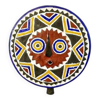 Polychrome tribal mask Ø40cm — Magma Quadra