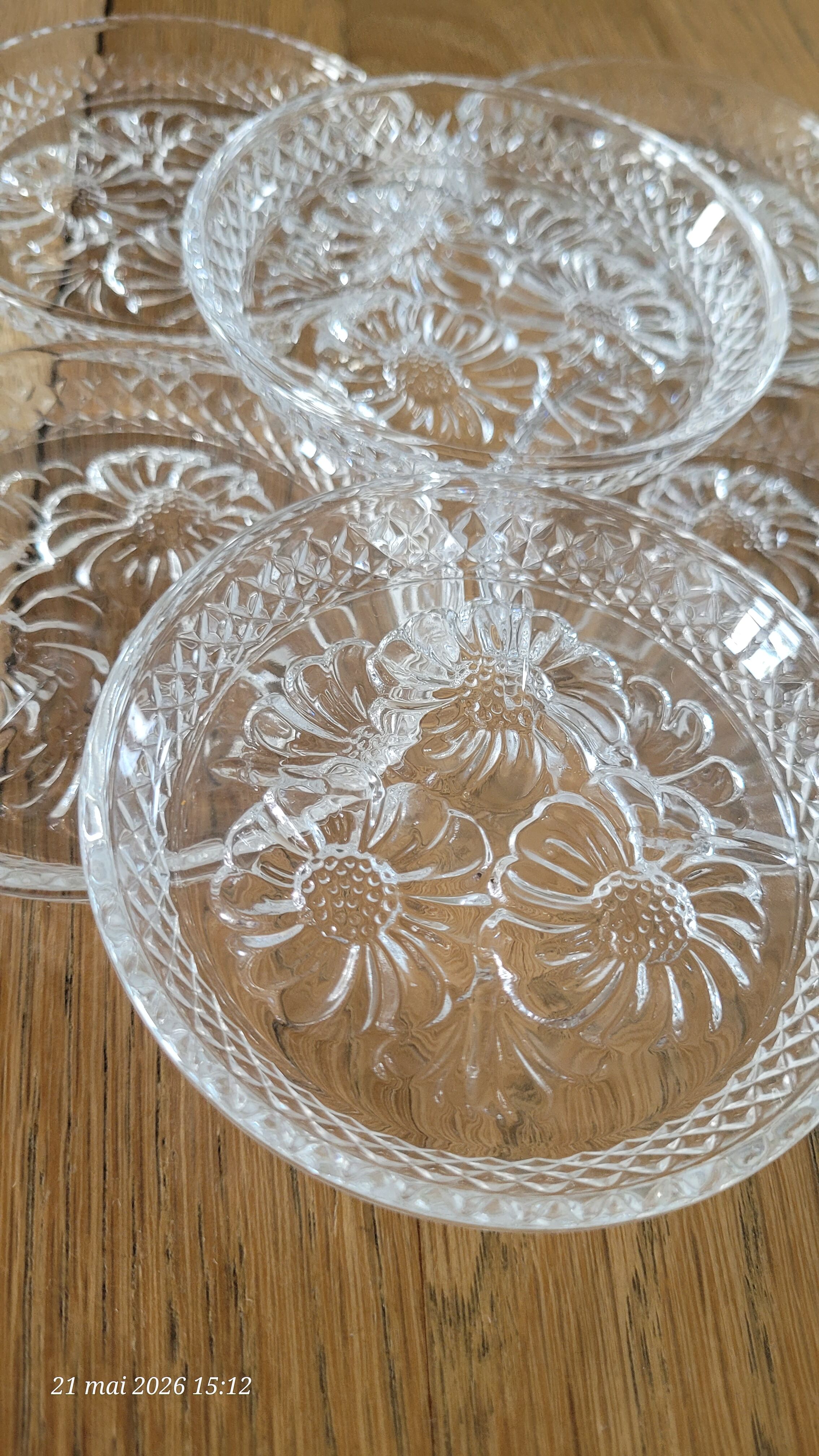 6 glass coasters