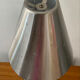 Brushed aluminium design lamp