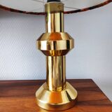 Pair of large vintage 1970s brass living room lamps