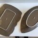 Tableware Service Table Design Meat or Vegetable Frosted Brown Porcelain
