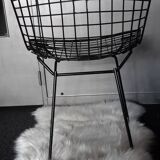 Chaise par Harry Bertoia rislan en noir