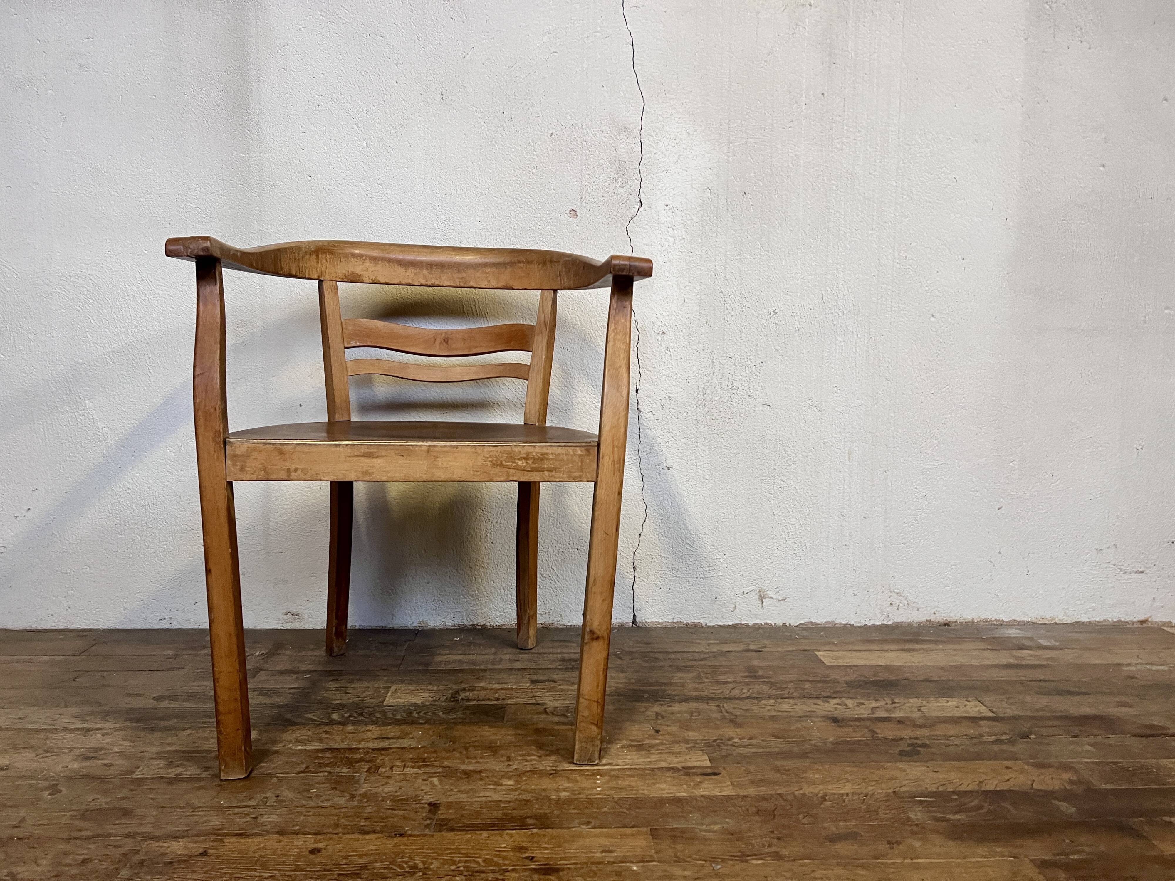 Vintage beech armchair
