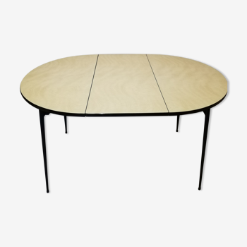 Wood-colored formica dining table