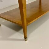 Table basse vintage en chêne année 70