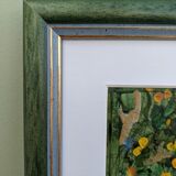 Vintage Framed Street Scene in Oil - 'Off to School'