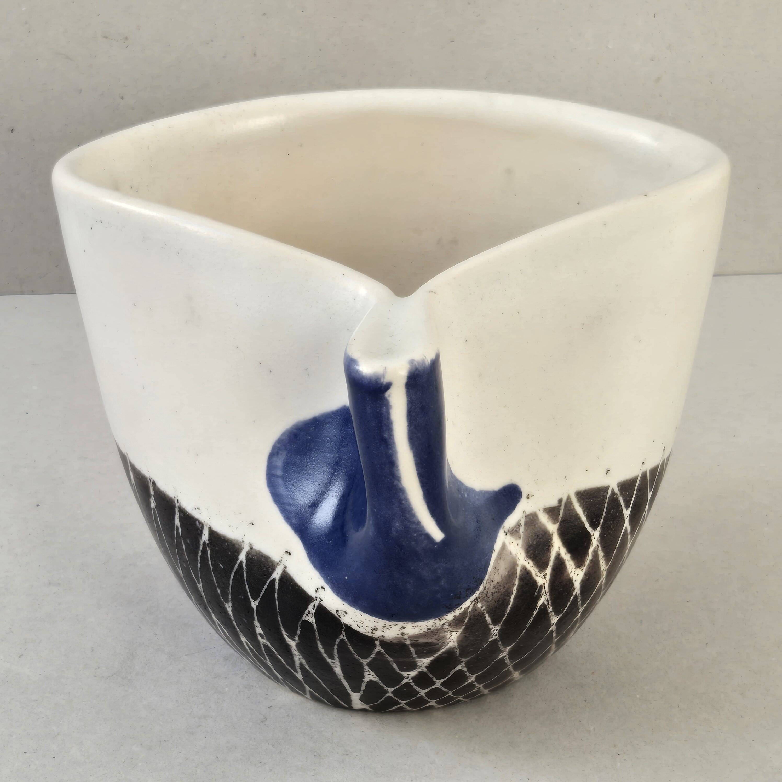 Vintage pinched vase by Mado Jolain, 1950