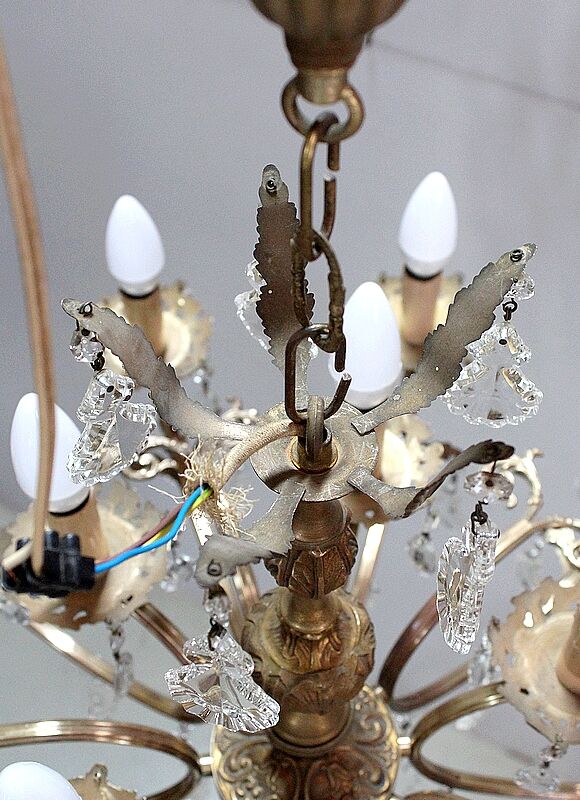 Crystal chandelier mid 20th