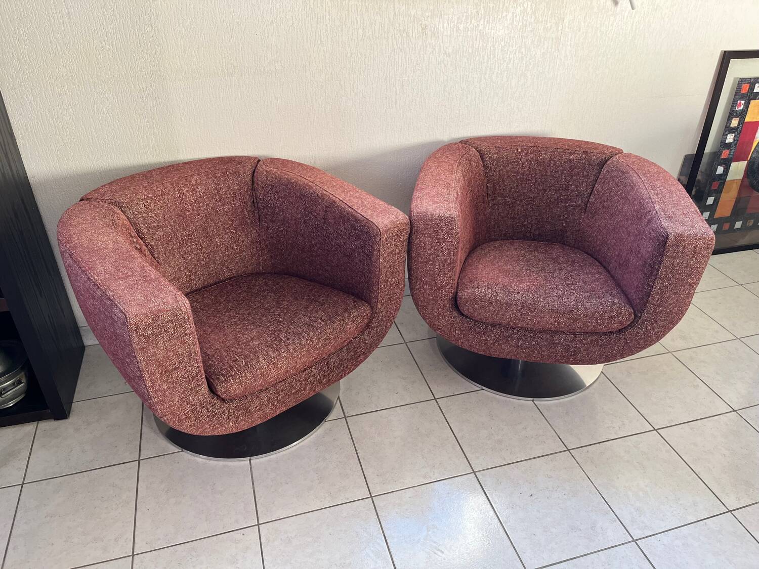 2 “Tulip” armchairs by Jeffrey Bernett for B&B Italia