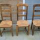 Série de 6 chaises paillées