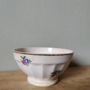 Vintage fluted bowl Sarreguemines Digoin France flower pattern